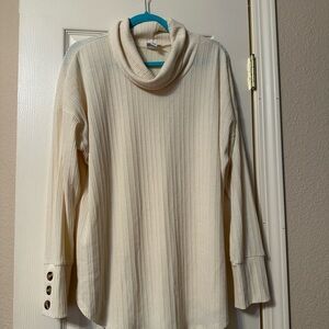 LuLaRoe Cream Cowl Neck Sweater